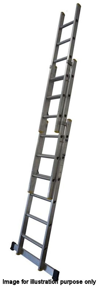 Lyte 3.5m 3-Section EN131 Pro Aluminium Extension Ladder