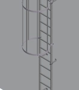 Hymer Fixed Vertical Aluminium Ladders – Roof Hatch Access with Hoop