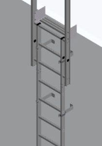 Hymer Fixed Vertical Aluminium Ladders – Walk Through Only