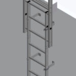Hymer 1.96m Fixed Vertical Aluminium Ladder – Walk Through Only