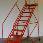 BJ45 Series 3 Tread Easy Slope 559mm Wide Mobile Safety Step