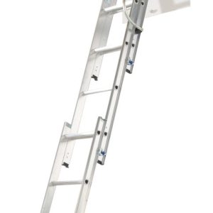 Werner 3-Section Aluminium Loft Ladder with Handrail
