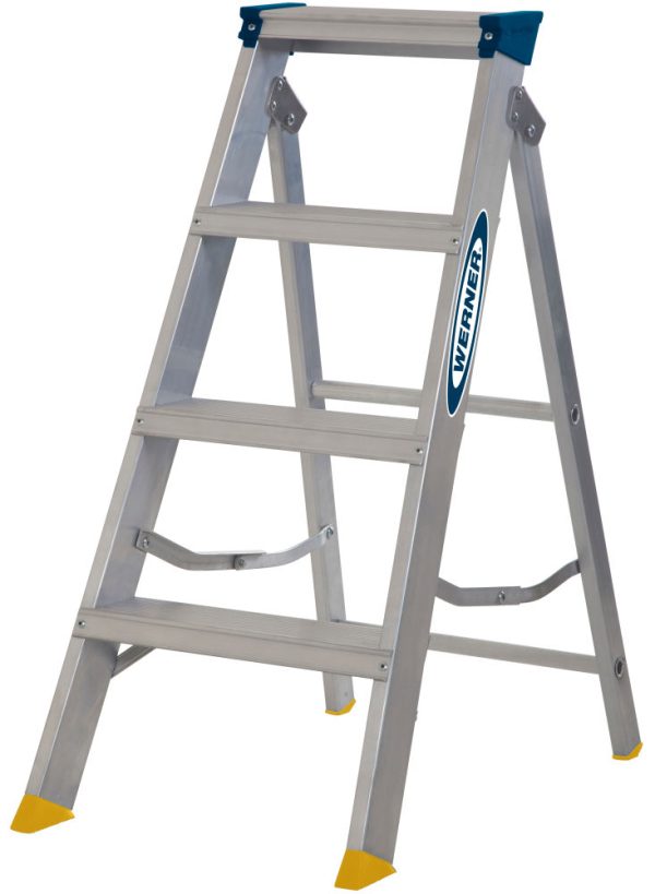 Werner 4 Tread Mastertrade Professional Aluminium Swingback Step