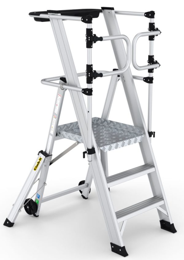 Climb-It 3 Tread Large Platform Folding Step with Safety Gates