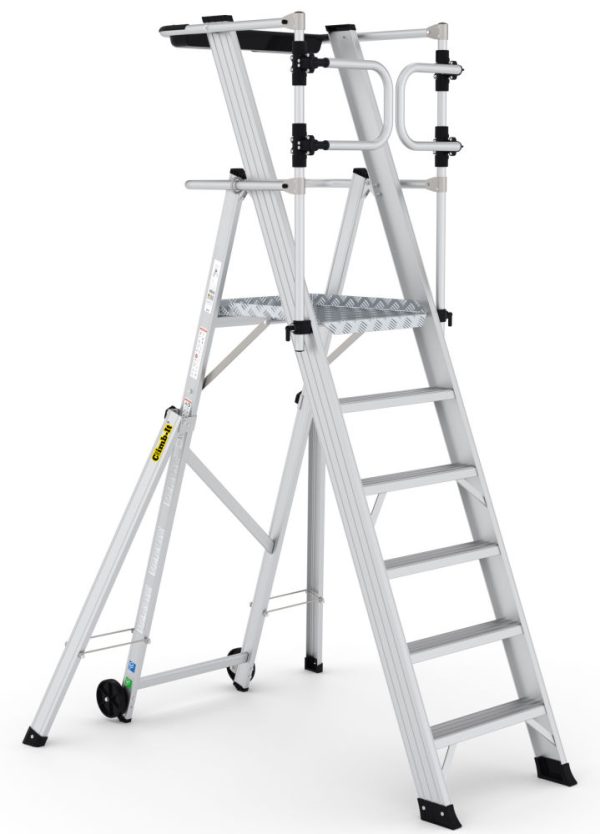 Climb-It 6 Tread Large Platform Folding Step with Safety Gates