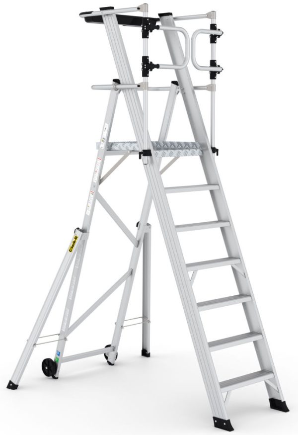 Climb-It 7 Tread Large Platform Folding Step with Safety Gates