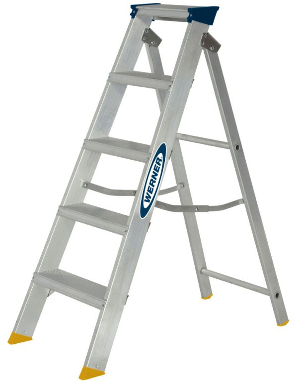 Werner 5 Tread Mastertrade Professional Aluminium Swingback Step