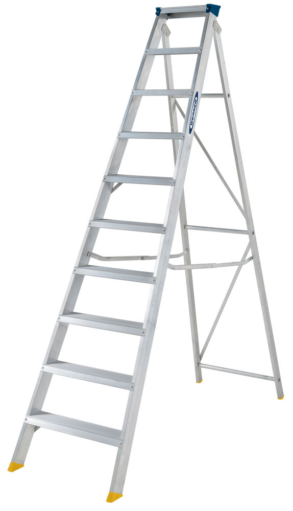 Werner 10 Tread Mastertrade Professional Aluminium Swingback Step