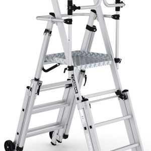 Climb-It Folding Telescopic Large Platform Steps with Safety Gate