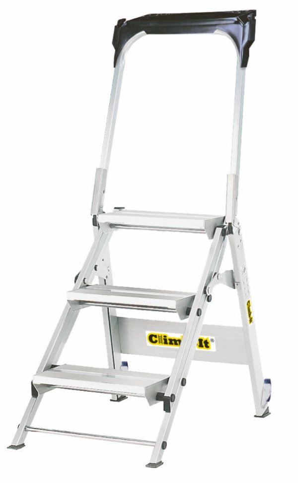 Climb-It 3 Tread Easy Slope Aluminium Folding Leader Step
