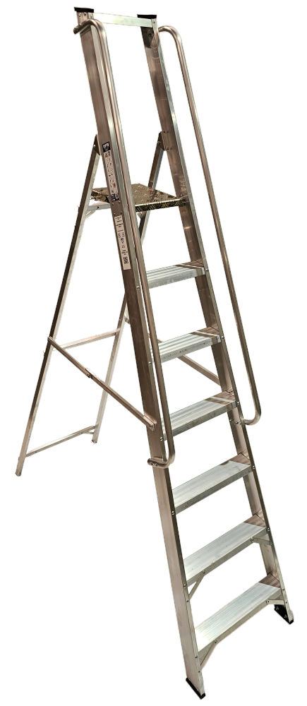 Lyte Magnastep Aluminium Platform Step Ladders with Handrails