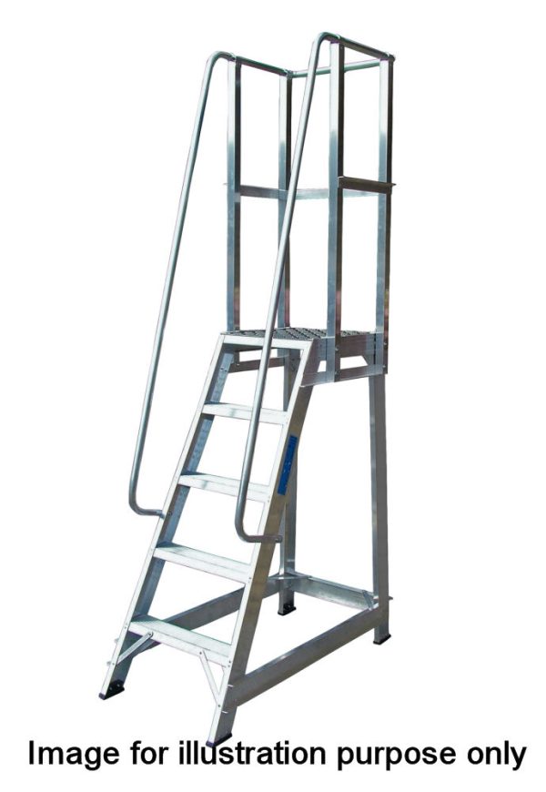 Lyte 6 Tread Fixed Industrial Step Handrail Left, Right and Rear