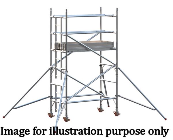 EIGER 500 3T 1.8m Single Width Scaffold Tower - 2.2m Platform Height