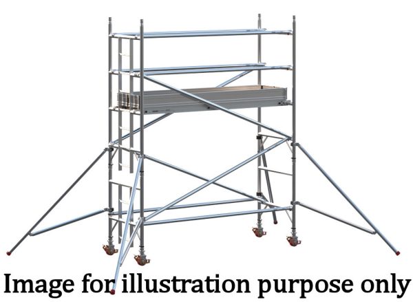 EIGER 500 3T 2.5m Single Width Scaffold Tower - 1.7m Platform Height