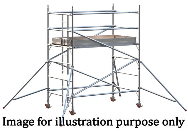 EIGER 500 3T 2.5m Double Width Scaffold Tower - 1.7m Platform Height
