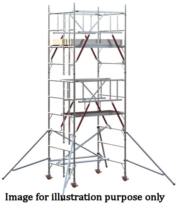 EIGER 500 AGR 1.8m Double Width Scaffold Tower - 4.7m Platform Height