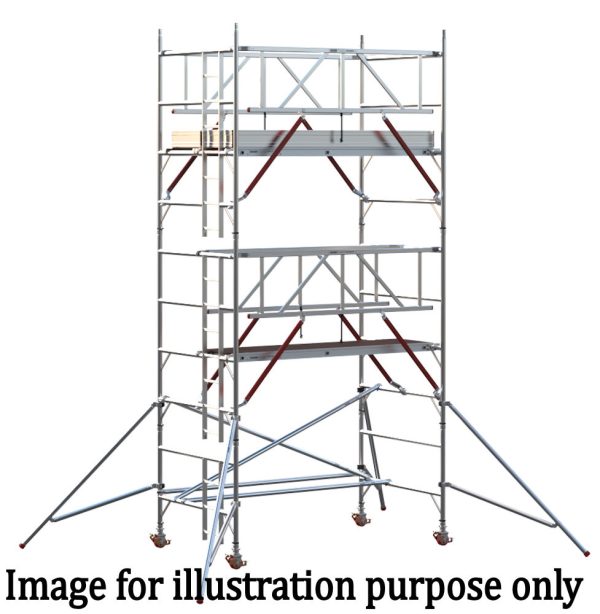 EIGER 500 AGR 2.5m Double Width Scaffold Tower - 4.7m Platform Height