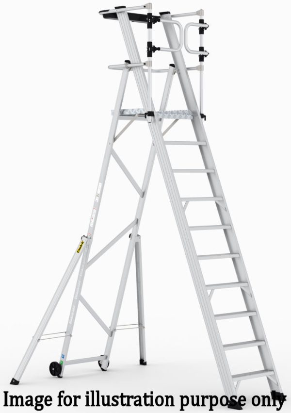 Climb-It 11 Tread Large Platform Folding Step with Safety Gates
