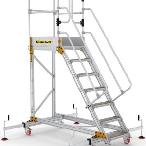 Climb-It 7 Tread Extra Large Platform Safety Step with Adjustable Stabilisers