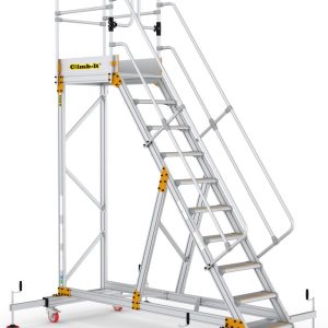 Climb-It 10 Tread Extra Large Platform Safety Step with Adjustable Stabilisers