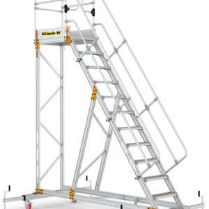 Climb-It 12 Tread Extra Large Platform Safety Step with Adjustable Stabilisers