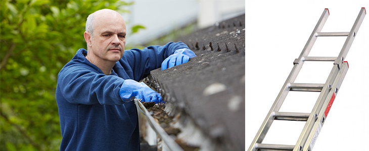 cleaning out guttering