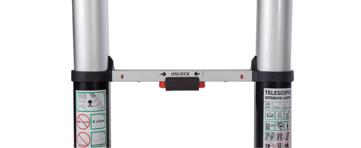 werner telescopic ladder locking system