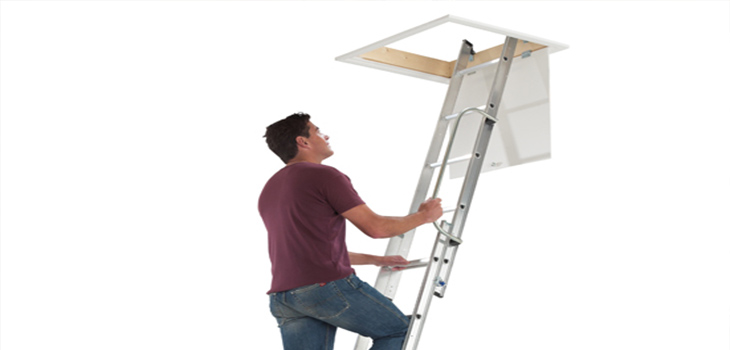 aluminium loft ladders in use