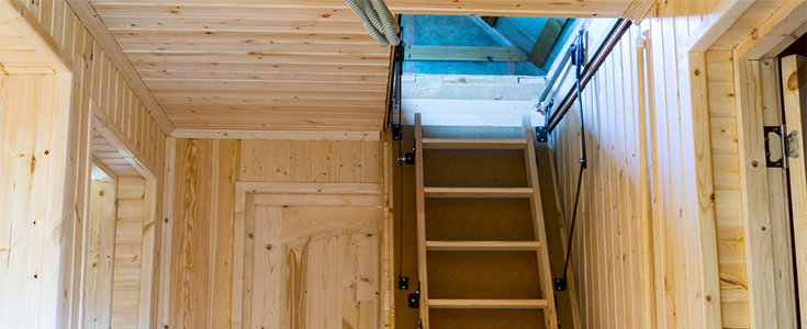 Timber loft ladder