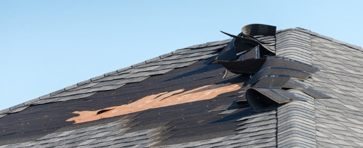 damaged roof