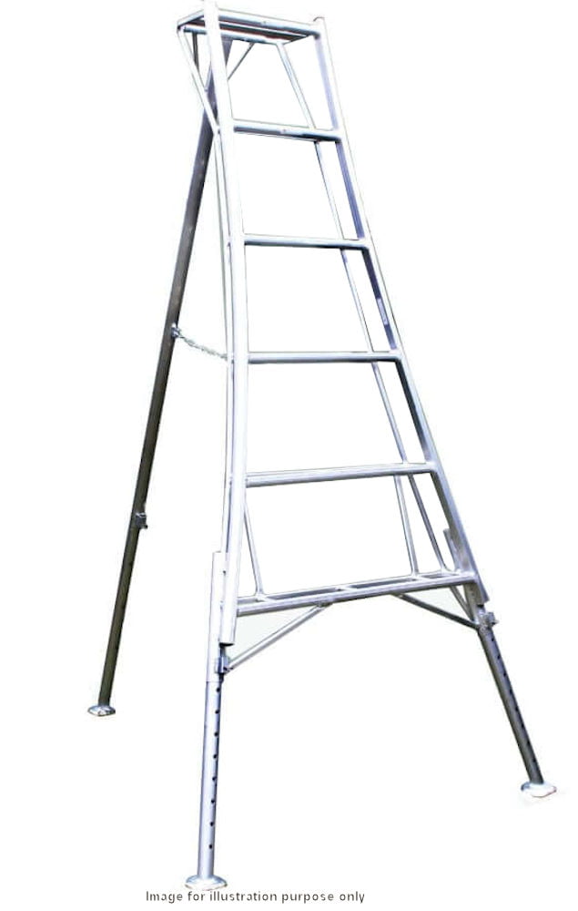 Hendon 4.2m Aluminium 3 Leg Adjustable Tripod Ladder