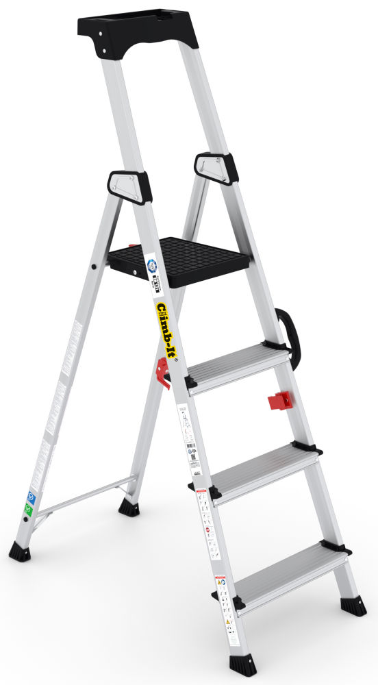 Climb-It 4 Tread EN131 Pro Step Ladder with Carry Handle