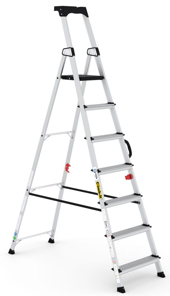 Climb-It 7 Tread EN131 Pro Step Ladder with Carry Handle