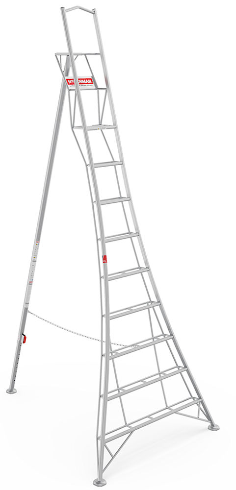 New Henchman 12ft/3.6m 1 Leg Adjustable Tripod Platform Ladder