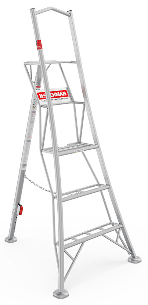 New Henchman 6ft/1.8m 1 Leg Adjustable Tripod Platform Ladder