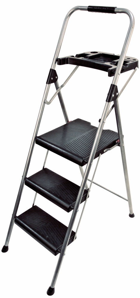 Werner Sure Grip Comfort 3 Tread Step Stool with Tool Tray