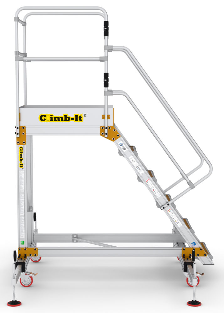 Climb-It 6 Tread Extra Large Platform Safety Step with Adjustable ...